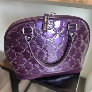 Loungefly Hello Kitty Sanrio Purple Patent Embossed Y2K Handbag
